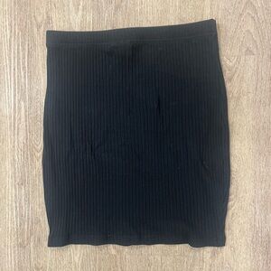 Tentree Black Rib Knit Mini Skirt